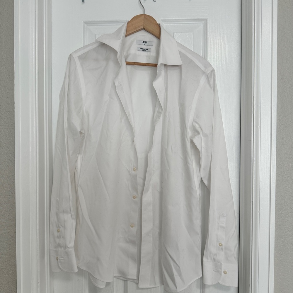 Uniqlo White Dress Shirt for Men